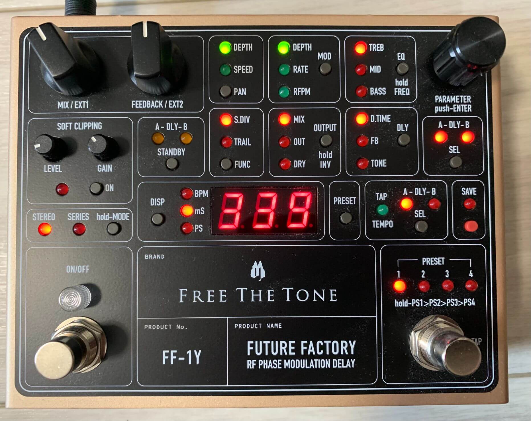 多機能デジタルディレイ】Free The Tone FUTURE FACTORY FF-1Y RF